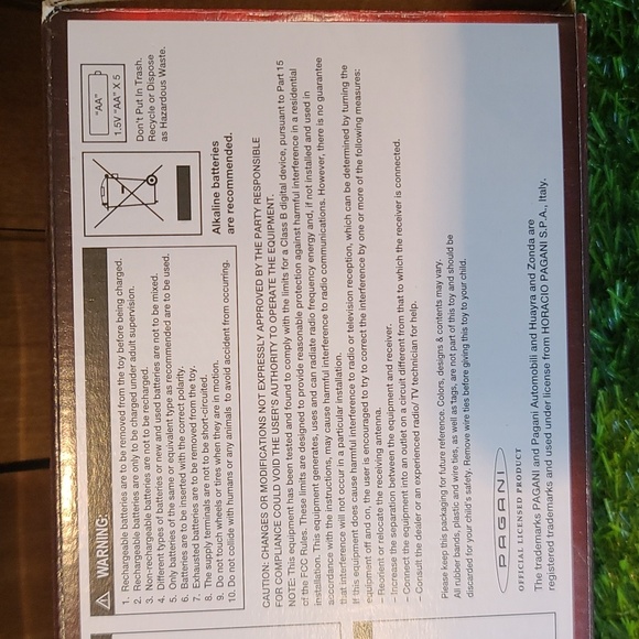 REMOTE CONTROL CAR Pagani Huayra Roadster Toy NWT NIB - Picture 7 of 8